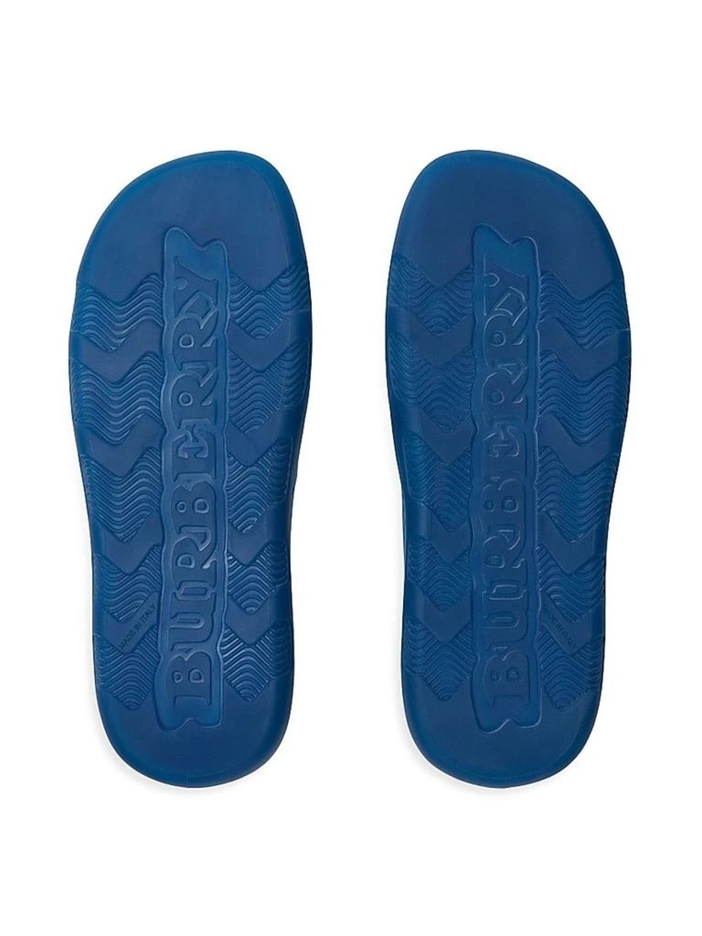 Burberry Mens Stingray Perforated Rubber Slides in Midnight Blue - Picture 2 of 10